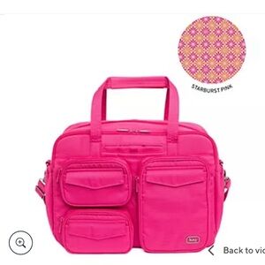 ISO Lug Puddle Jumper PJ duffle duffel legacy tote bag in brushed rosette pink